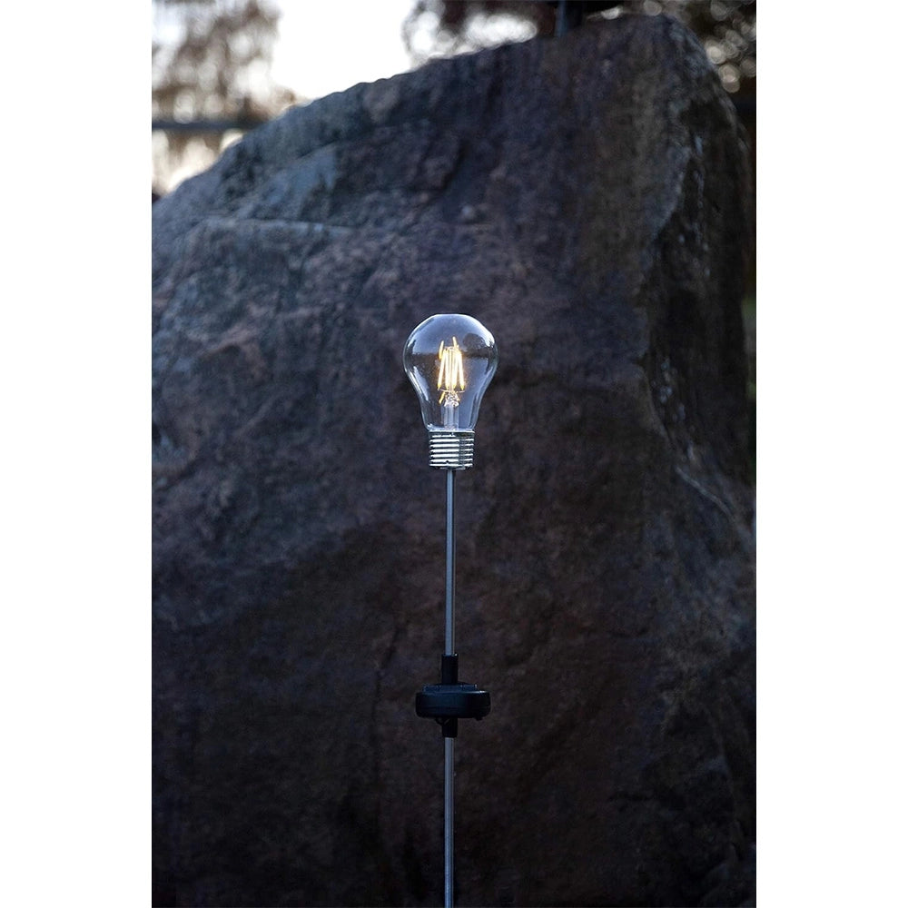 lauko LED lemputė „Edison“ su saulės baterija (80 cm, vintage stilius)