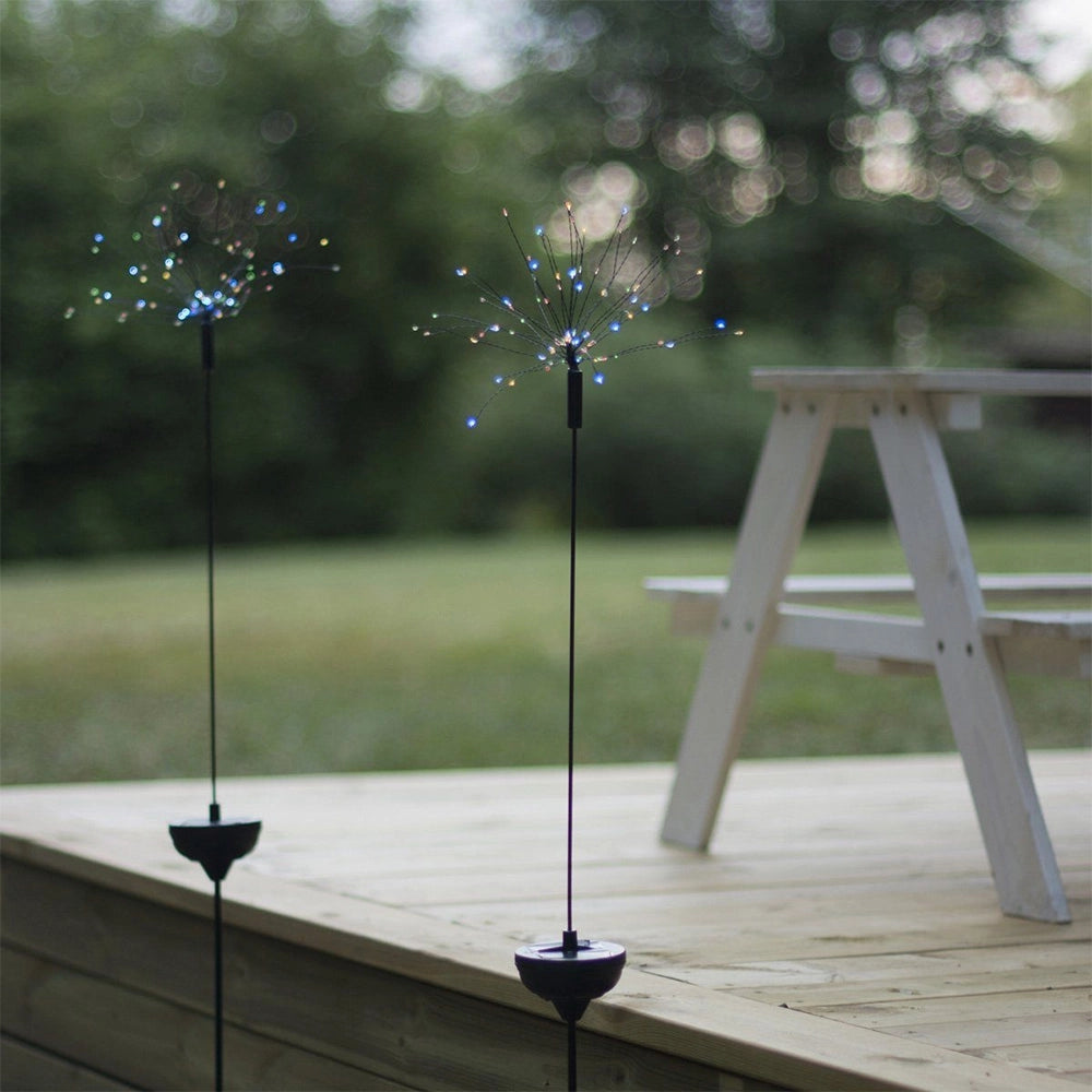 Lauko LED lemputė „Firework“ su saulės baterija (100 cm)