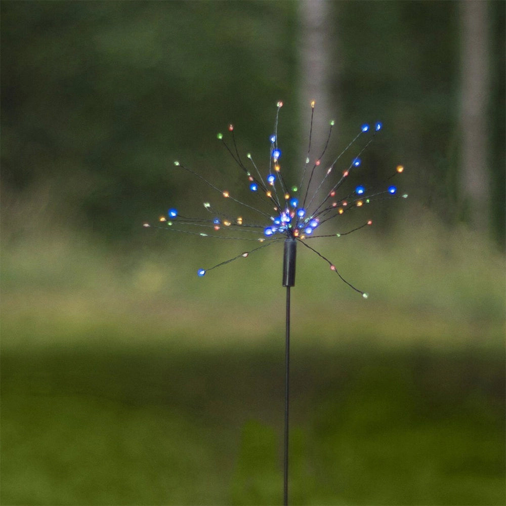 Lauko LED lemputė „Firework“ su saulės baterija (100 cm)