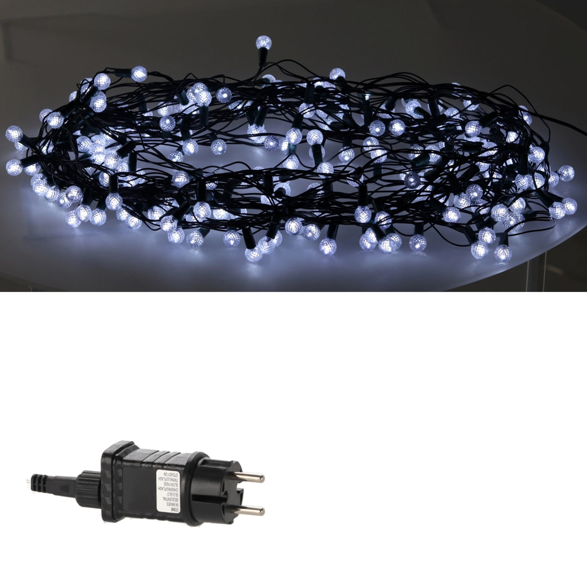 LED girlianda „Cherry Ball“ 200 LED, šaltai balta, 16 m
