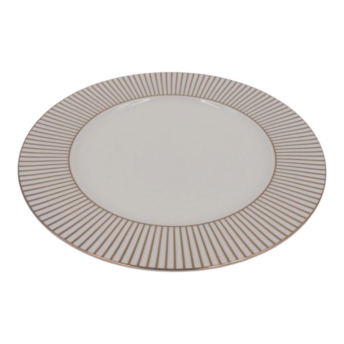 Keraminė lėkštė su auksinėmis linijomis, 27 cm