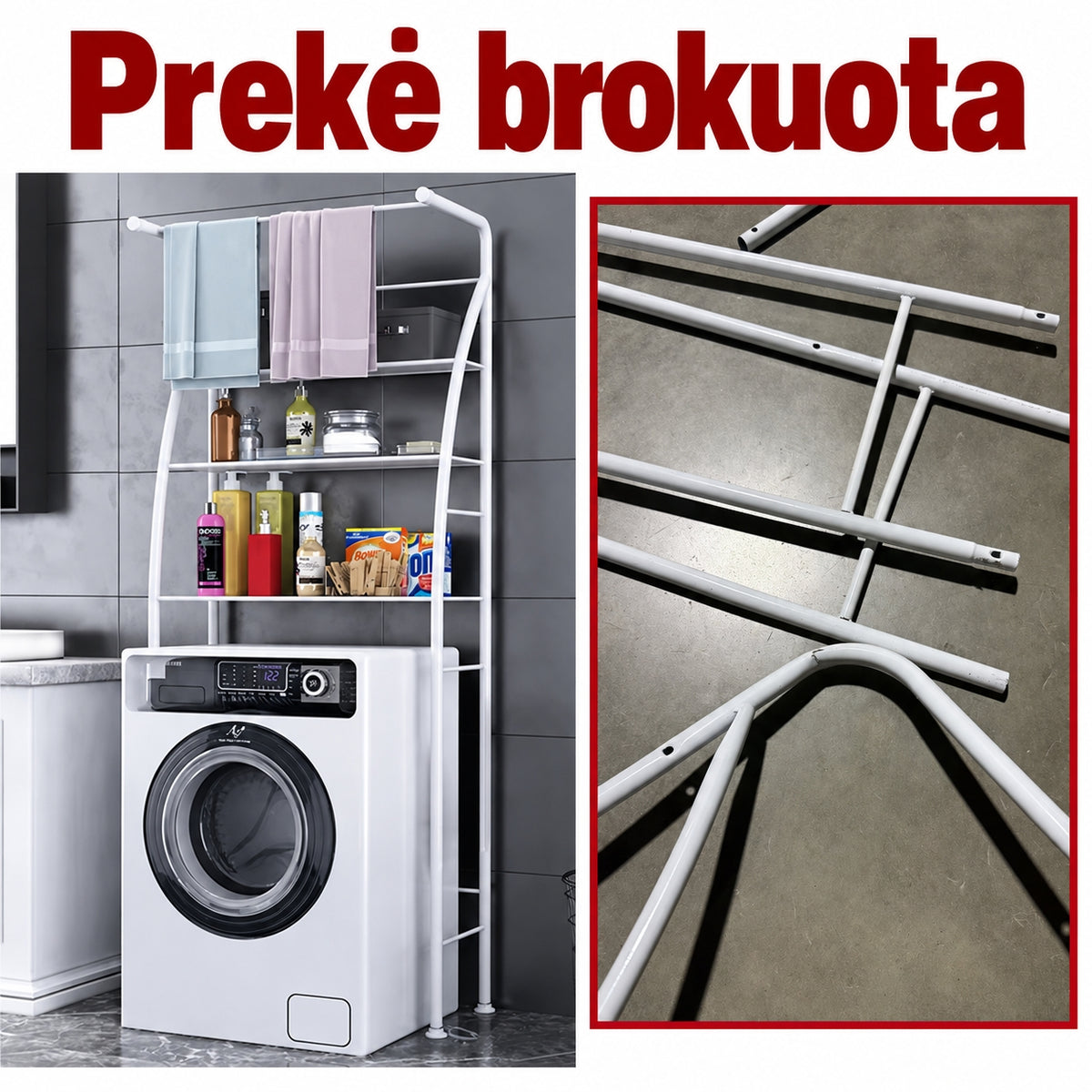 Lentyna virš skalbimo mašinos BROKAS