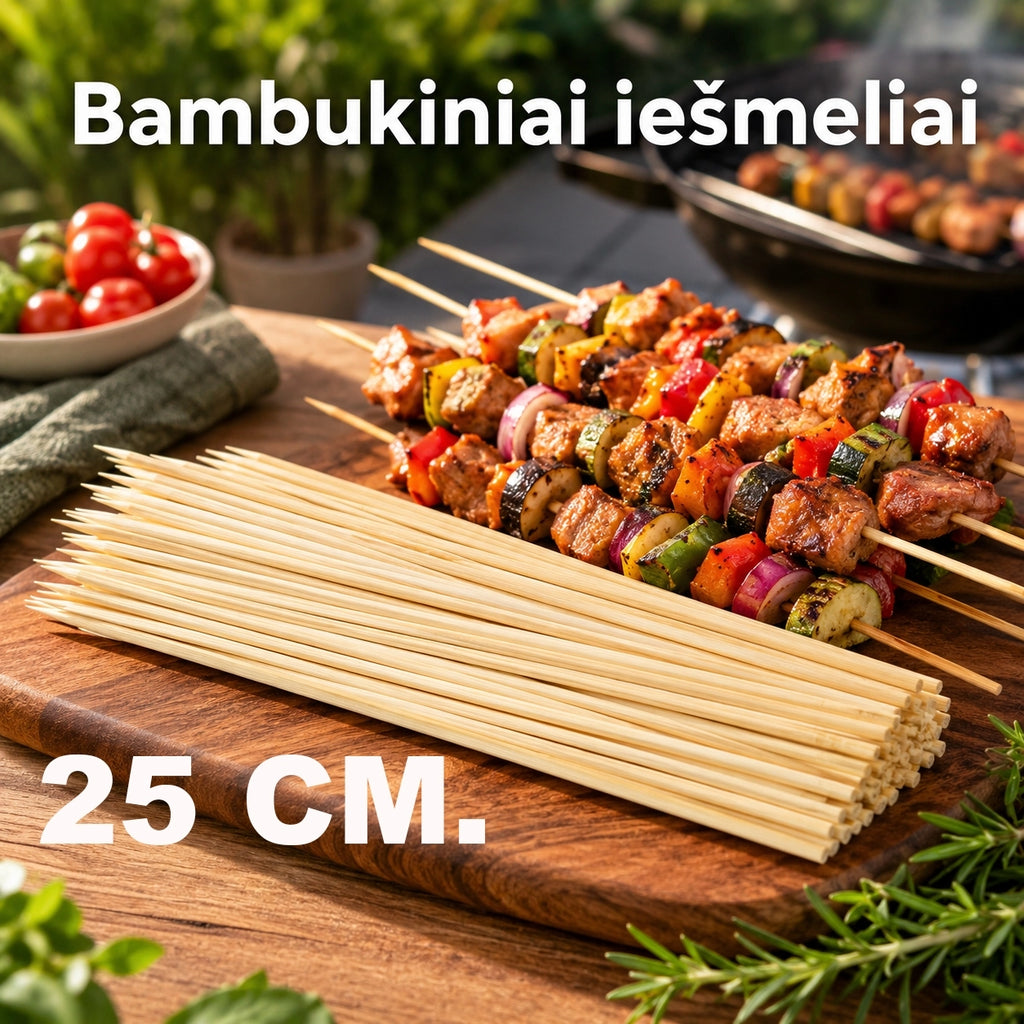 Mediniai iešmeliai 25 cm, 200 vnt.