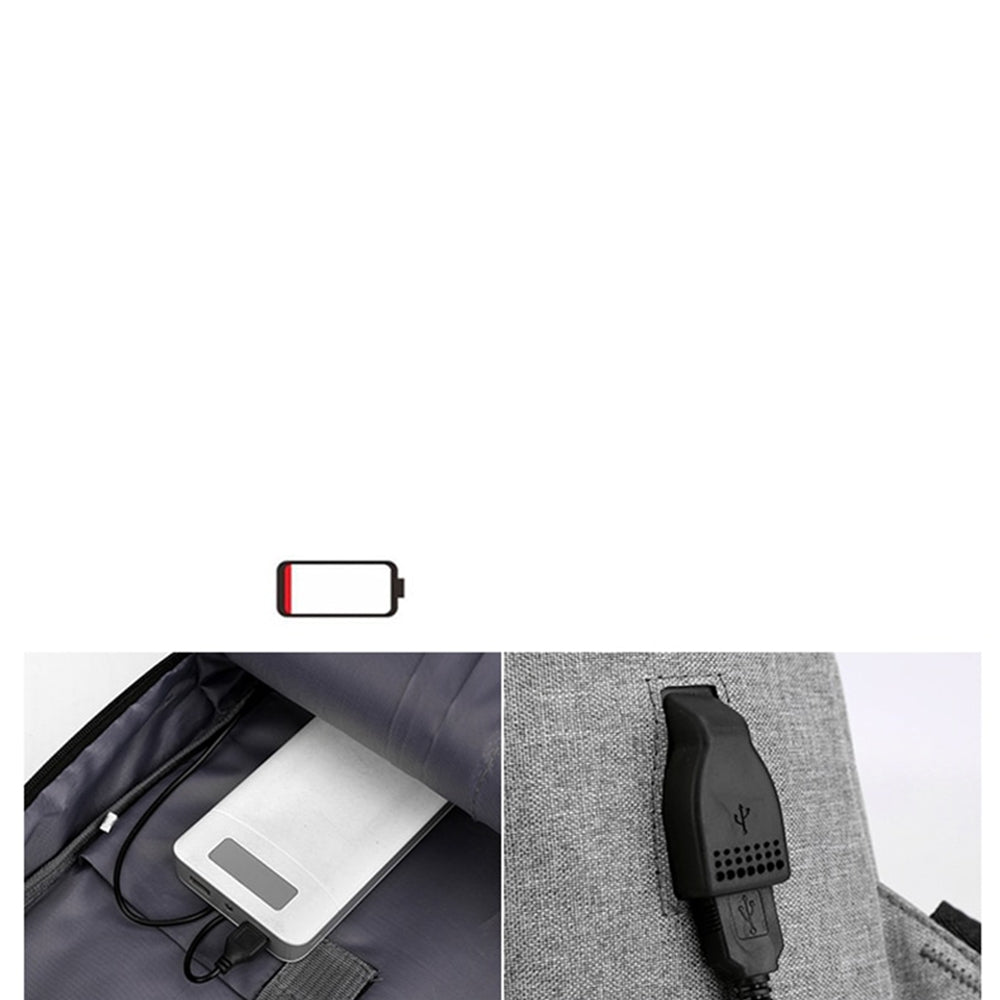 Nešiojamo Kompiuterio Kuprinė Su USB Lizdu - Juoda