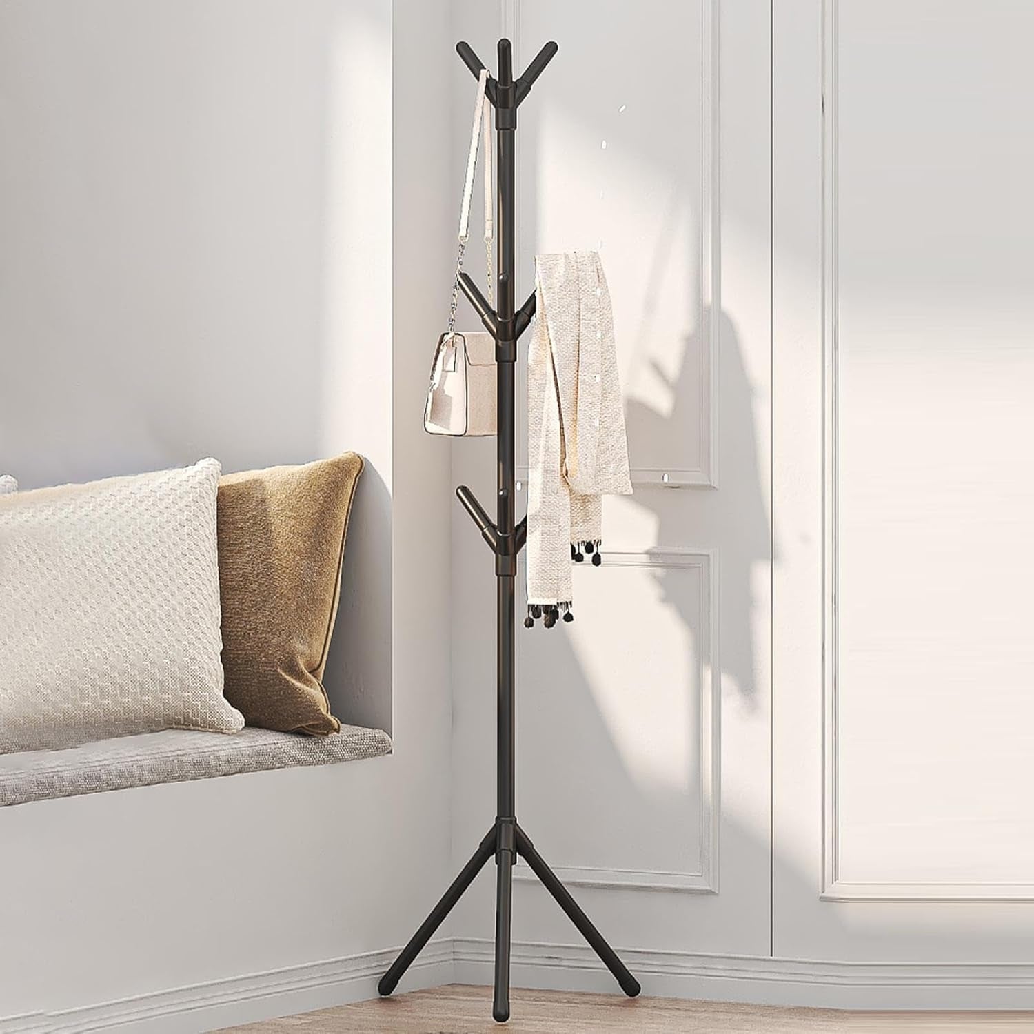 Pastatoma drabužių kabykla su kabliukais (170 cm)