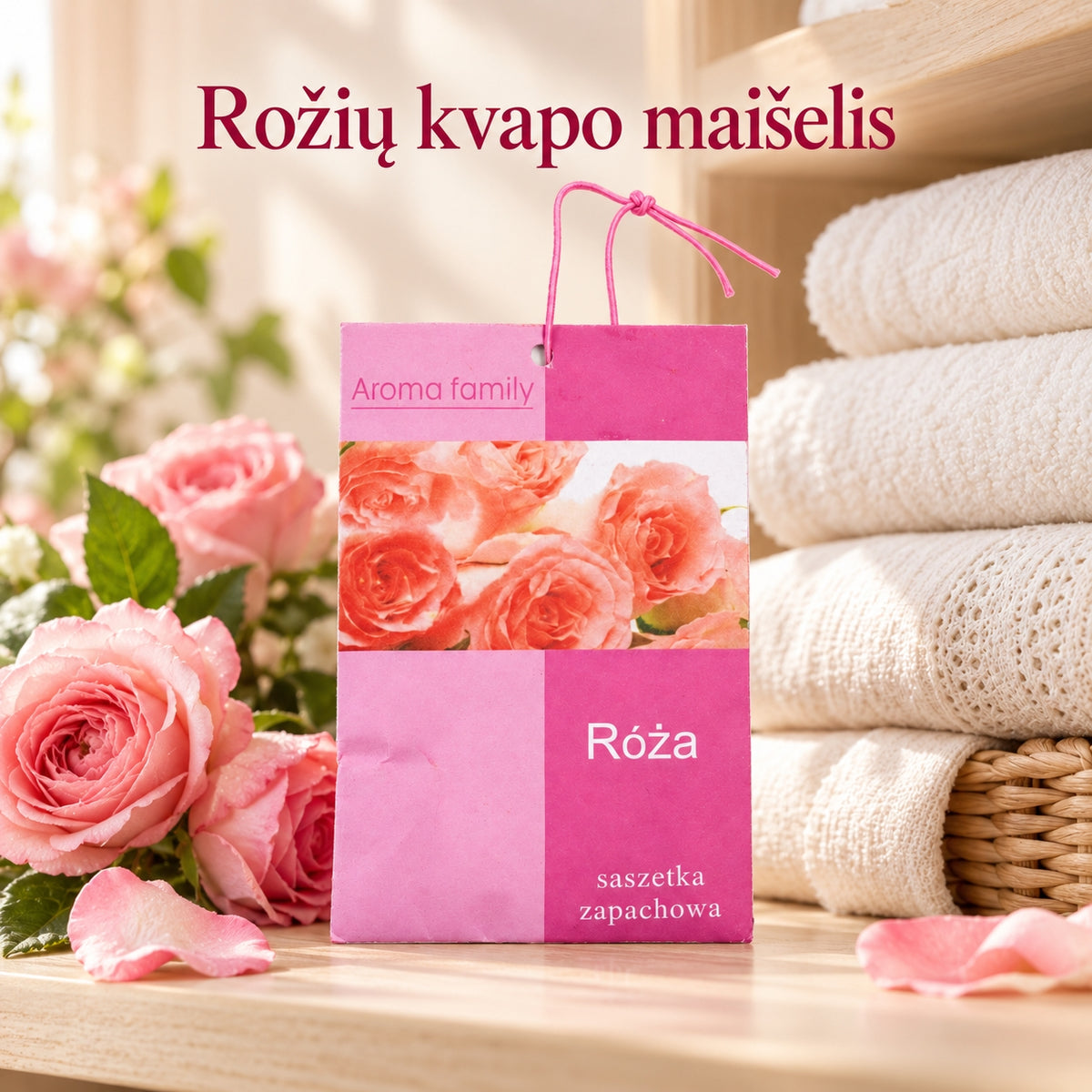 rožių kvapo maišelis „Aroma family“