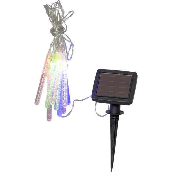 saulės energijos LED girlianda „bubbly“, 10 LED, 180 cm, įvairiaspalvė