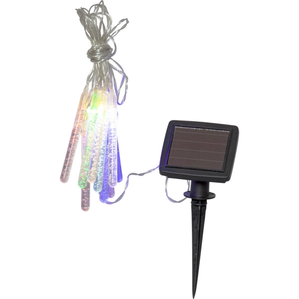 saulės energijos LED girlianda „bubbly“, 10 LED, 180 cm, įvairiaspalvė