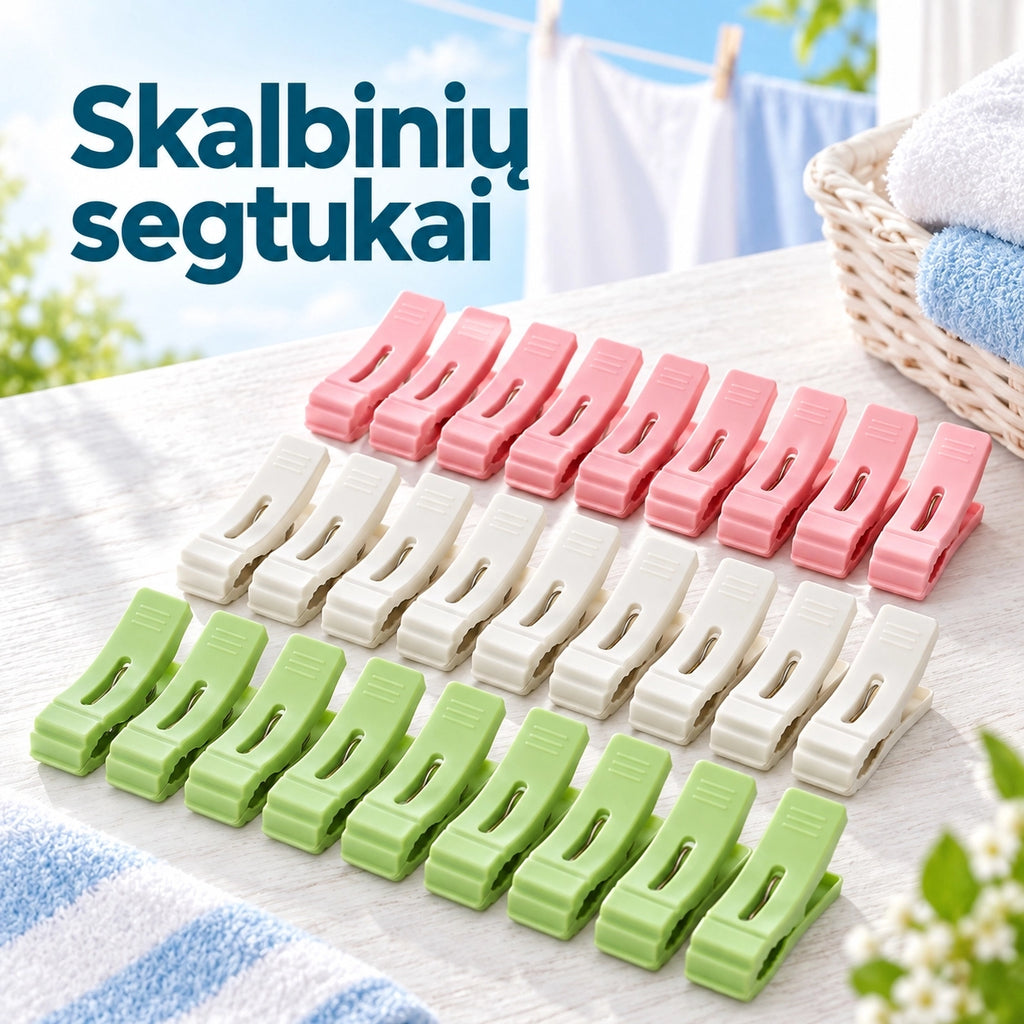 Skalbinių segtukai 24 vnt. TR2368