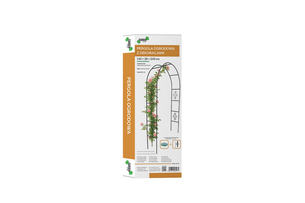 Sodo pergola su dekoracijomis 140 × 38 × 240 cm
