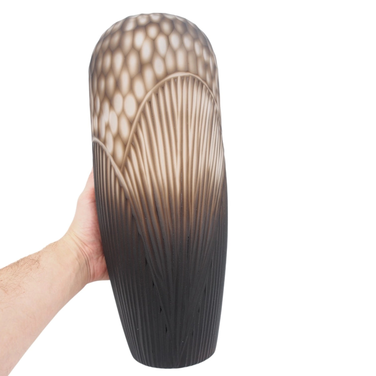 Stiklinė vaza „Forma Lumo“, 15 × 15 × 43 cm