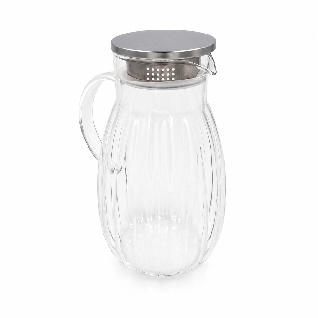 Stiklinis ąsotis su metaliniu dangteliu 1800 ml