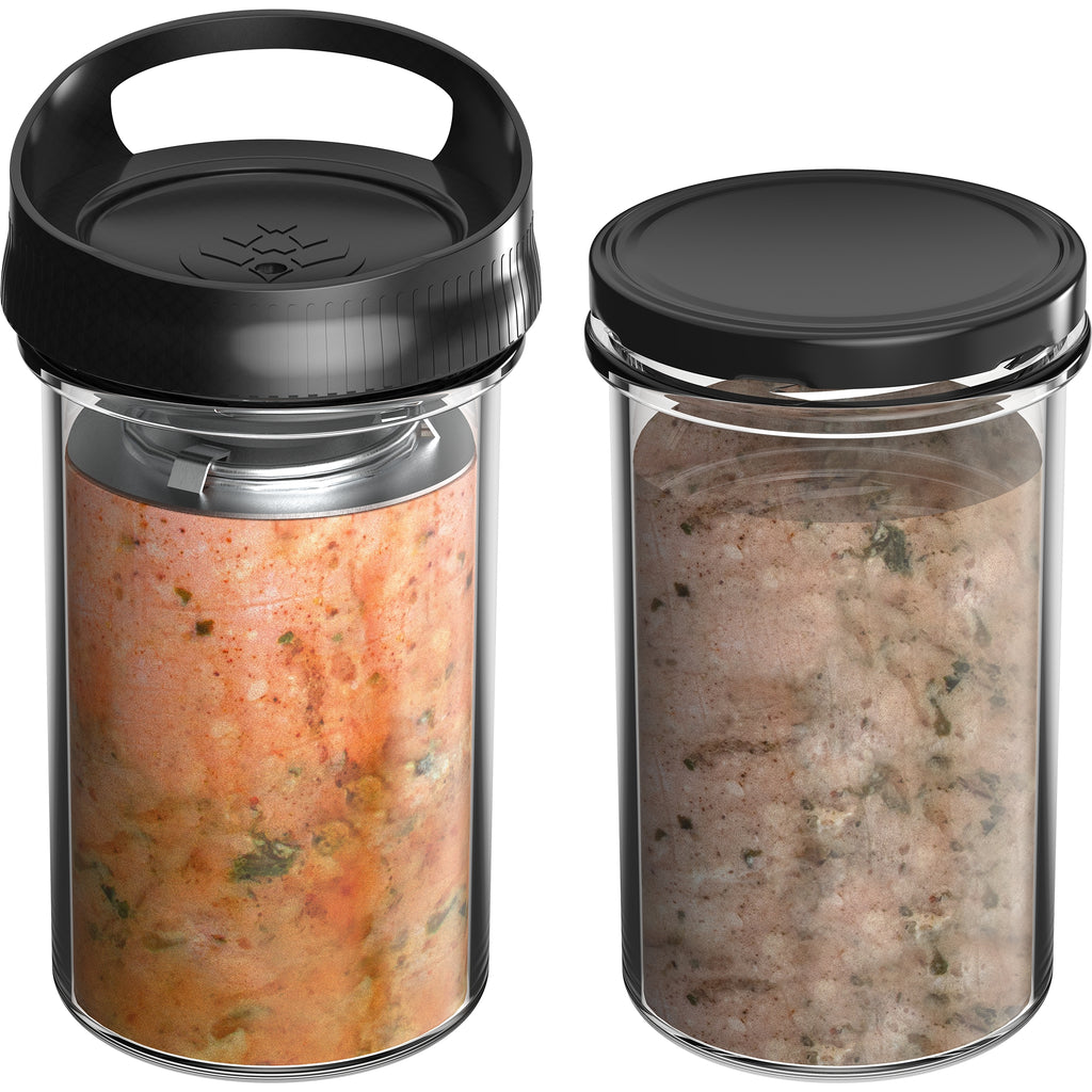 Stiklinis presuoklis – DUO rinkinys, 2 x 450 g talpos