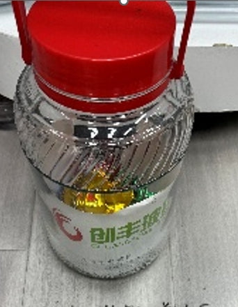 Stiklinis stiklainis su dangteliu ir rankena, 5 l