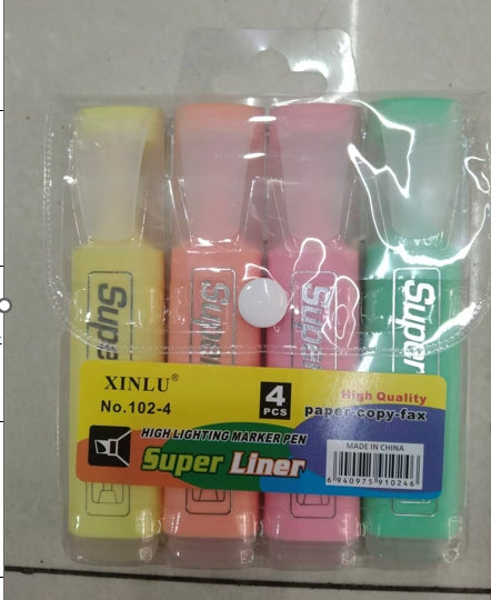 Teksto žymekliai „Super Liner“, 4 vnt.